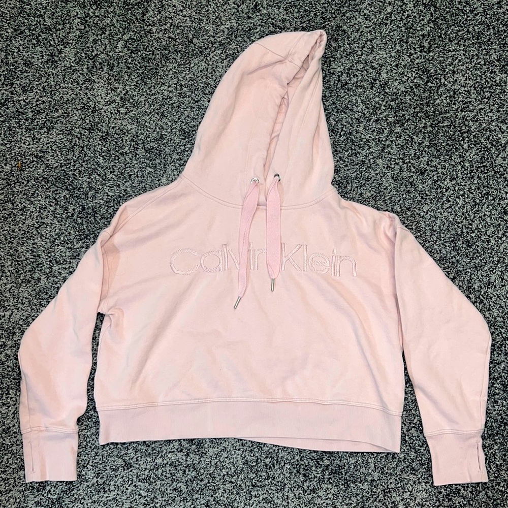 Calvin Klein Cropped Pink Sweatshirt